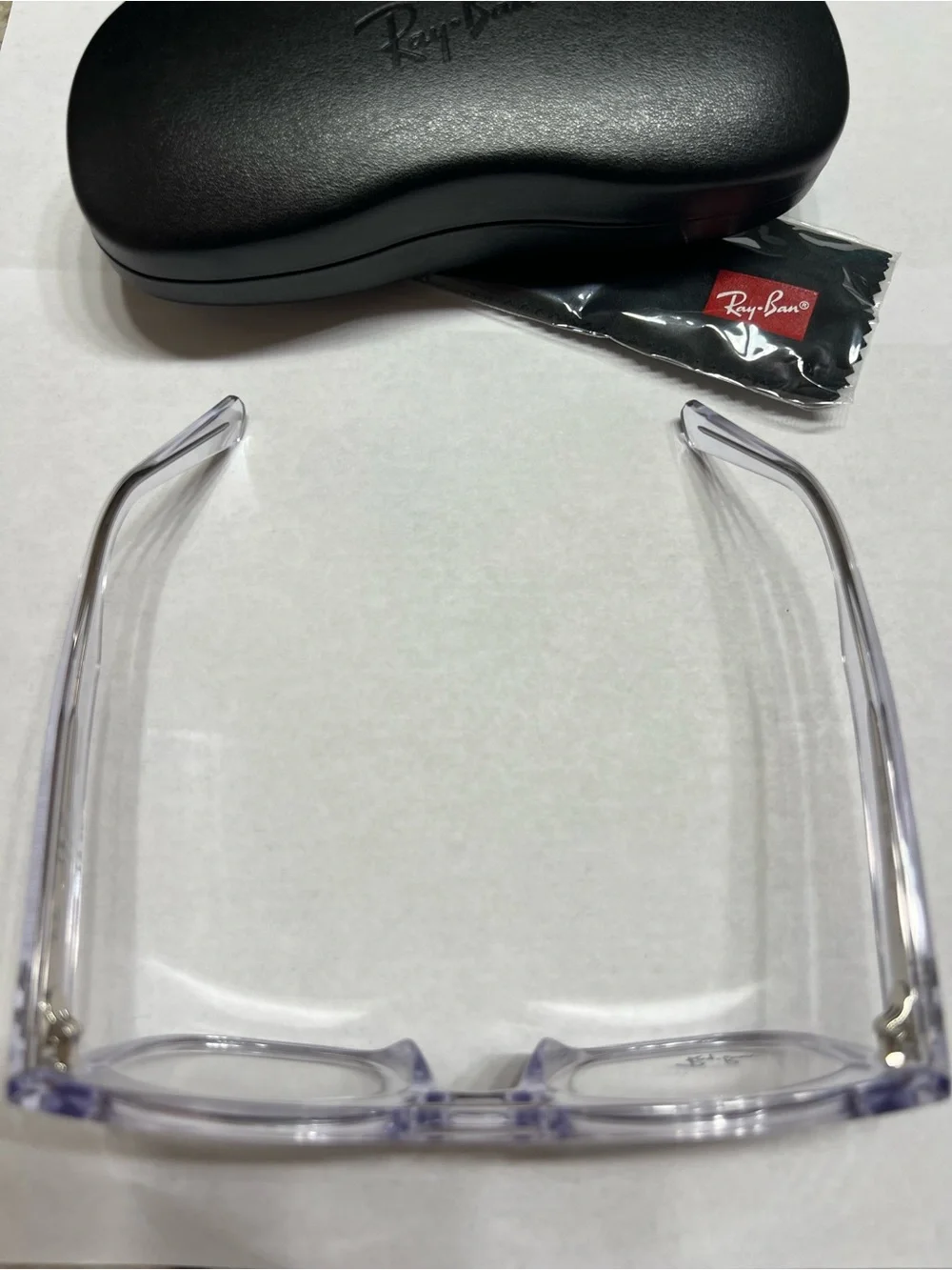 Ray-Ban 7226 Phil Clear Crystal Frame Eyeglasses with Black Case - Picture 3 of 5
